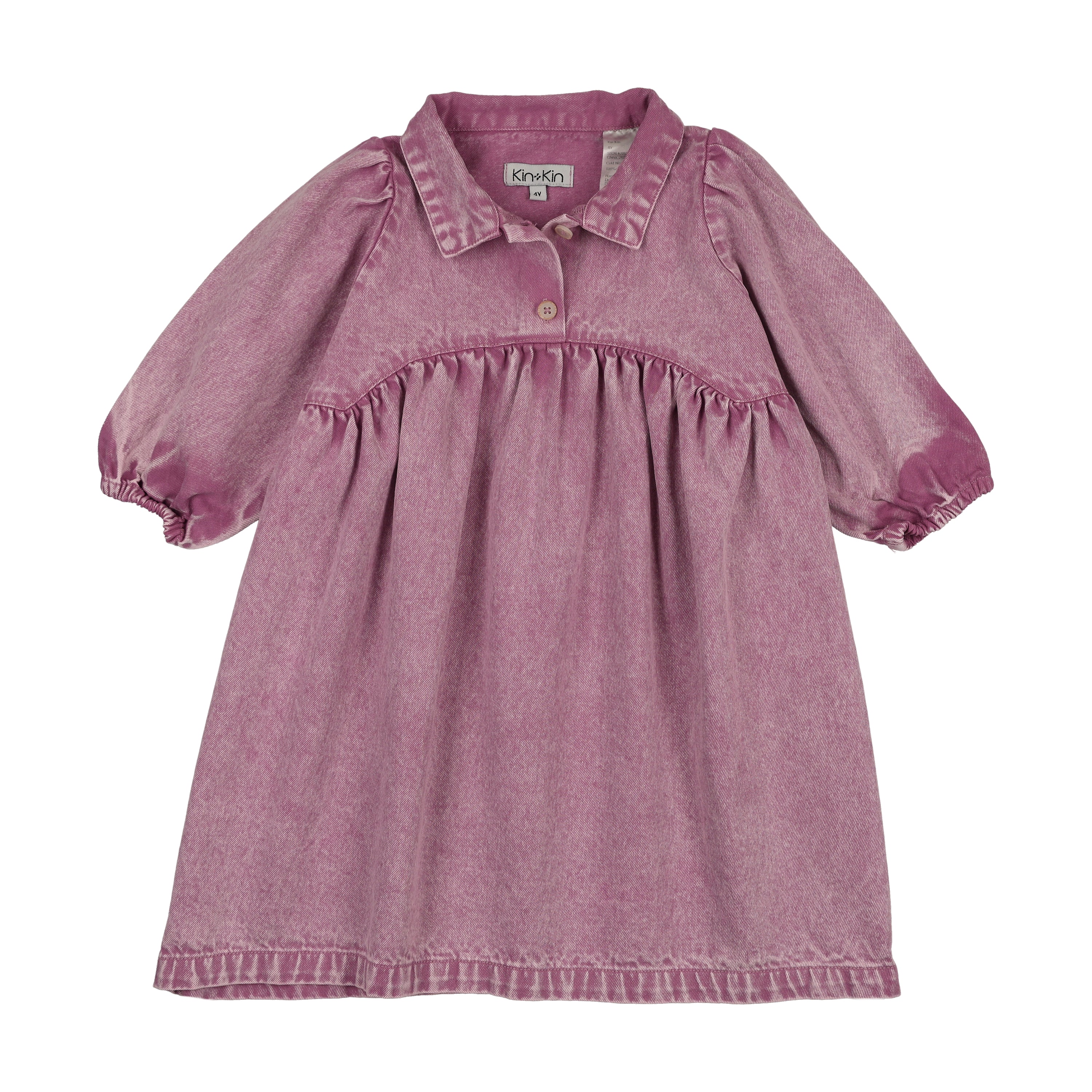 Kin And Kin Denim Long Sleeve Shirt Dress