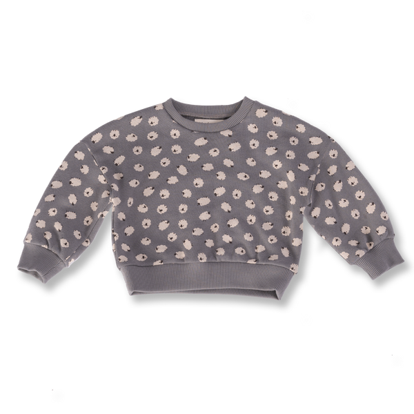 Wander + Wonder Ash Sheep Baby Sweatshirt