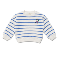 Wander + Wonder Blue Stripe Baby Sweatshirt