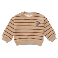 Wander + Wonder Clay Stripe Striped Cherry Sweatshirt