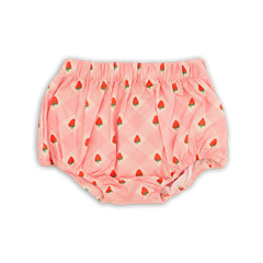 Wander + Wonder Strawberry Stripe Check Baby Bloomers