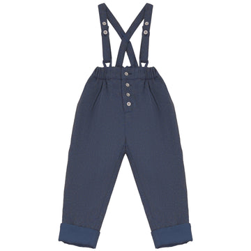 Calla Lili Boy Pants Wth Suspenders - Blue
