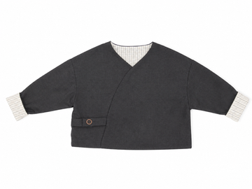 Calla Lili Boy Wrap Blazer - Grey