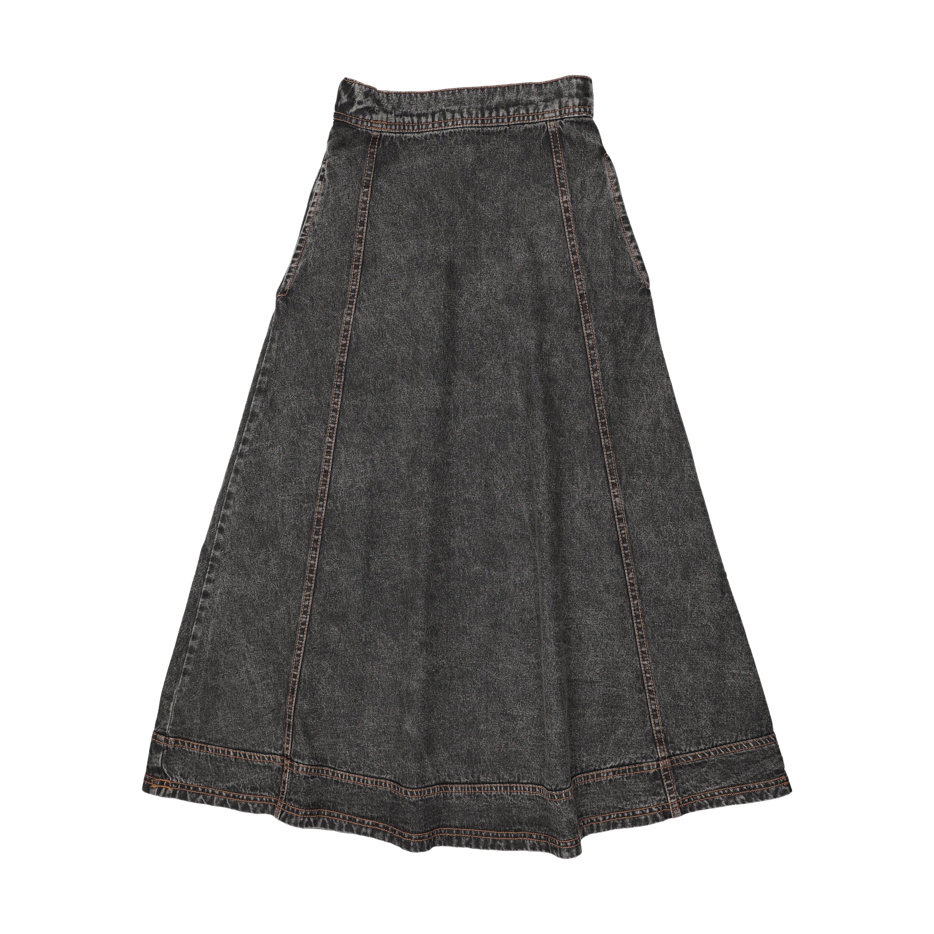 Kin And Kin Denim Maxi Skirt - Black Denim | Buttons Bebe