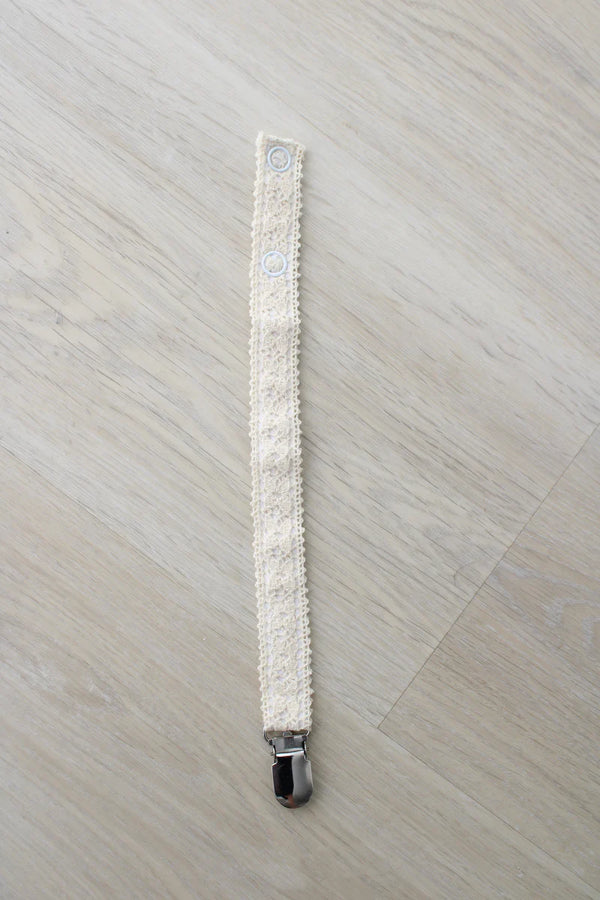 Little Threads The Label Buttercream Crotchet Pacifier Clip