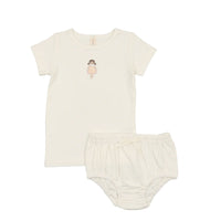 Lilette By Lil Legs Embroidered Bloomer Set White Doll