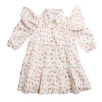 Mode Avant Paris Soft Pink Tiered Floral Dress