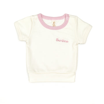 Tun Tun Bambino Top Natural & Fondant Pink