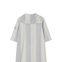 Coco Blanc Striped Long Terry Robe SS26