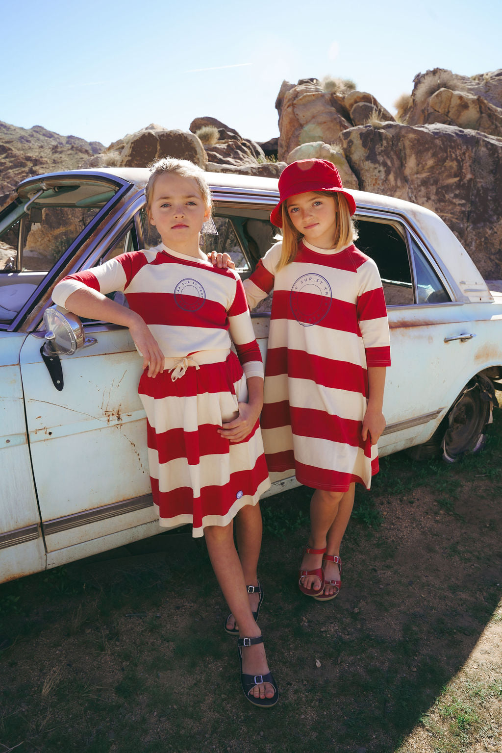 striped a line dress Yash Gallery Women's Stripe Printed A-line Dress main image 1