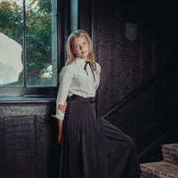 Coco Blanc Black Long Pleated Skirt