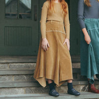 Coco Blanc Camel Corduroy Skirt