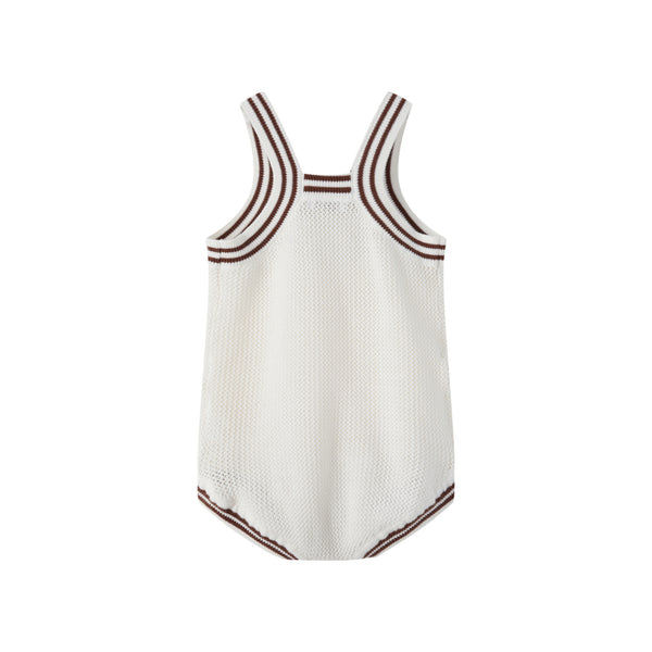 Coco Blanc Cream Mesh Romper
