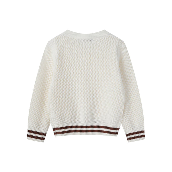Coco Blanc Cream Mesh Cardigan