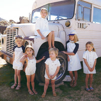 Coco Blanc White Denim Dress- Short Sleeves