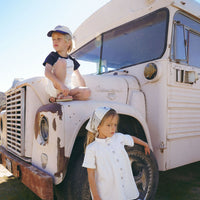 Coco Blanc White Denim Dress- Short Sleeves