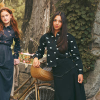 Urban Edge Black Denim Horse Print Shirt