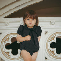 Coco Blanc Black Romper With A Tie