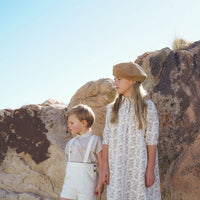 Coco Blanc Floral Floral Dress- 3/4 Sleeves