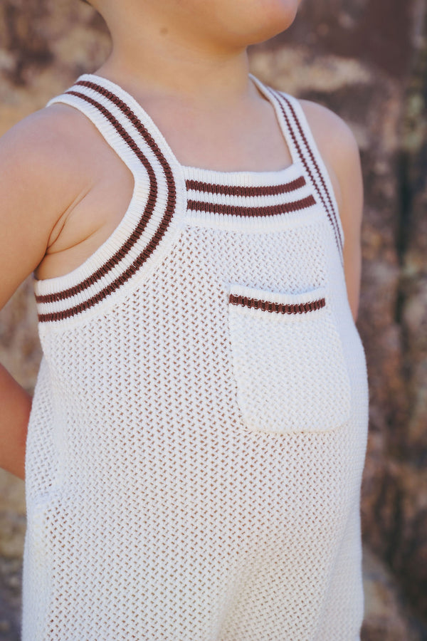 Coco Blanc Cream Mesh Romper