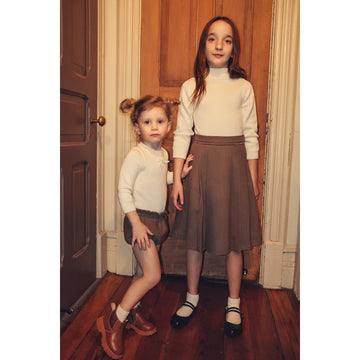 Numu Wool Pleated Skirt - Mocha