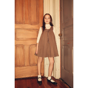 Numu Wool Pleated Swing Dress - Mocha