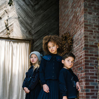Analogy by Lil Legs Navy Sweet Campaign Sailor Collar Cardigan