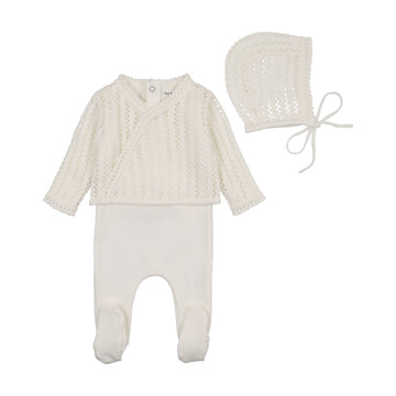Bee & Dee Chalk White Dainty Sweater Outfit