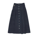 Urban Edge Denim Dropwaist Skirt Navy