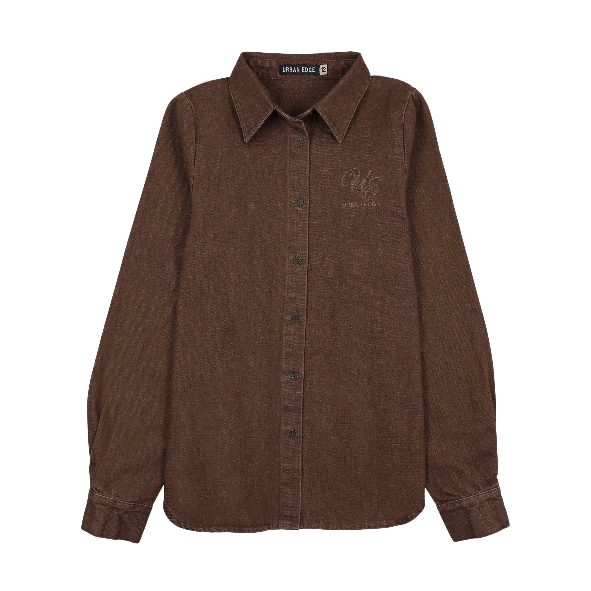 Urban Edge Denim Shirt Brown