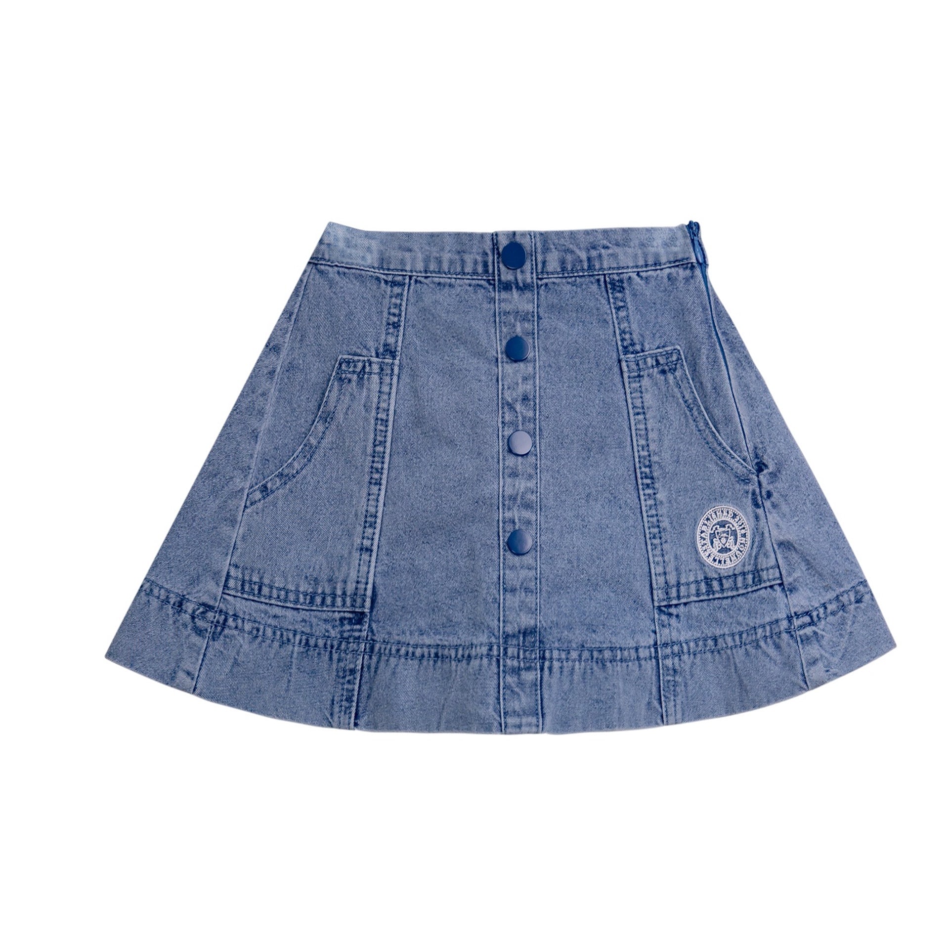 wonnyribbon blue denim skirt デニムスカート Nounelle Denim Skirt | Buttons Bebe