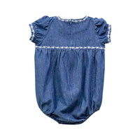 Nounelle Denim Trimmed Romper