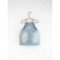 Please Mom Denim Bow Barrel Dress