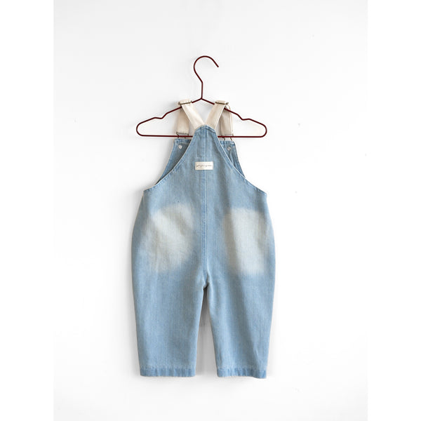 Please Mom Denim Bow Barrel Overalls