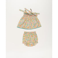 Early Sunday Didi Baby Smock Top & Bloomers Emma Floral Mint (FJ-SS26-00075)
