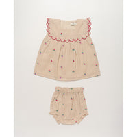 Early Sunday Dolly Baby Dress & Bloomer Sand (FH-SS26-00077)