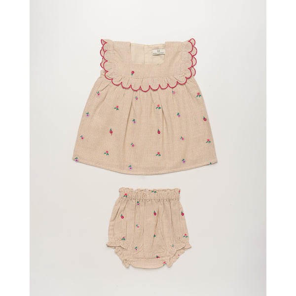 Early Sunday Dolly Baby Dress & Bloomer Sand (FH-SS26-00077)