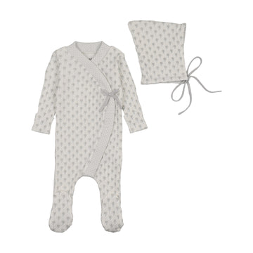Bee & Dee Boys Print Double Print Footie/Bonnet