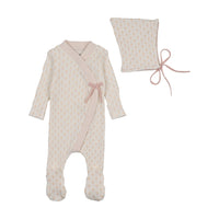 Bee & Dee Girls Print Double Print Footie/Bonnet