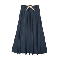 Urban Edge Navy Drawstring Denim Skirt
