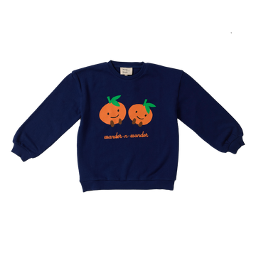 Wander & Wonder Navy Tangerine Sweatshirt