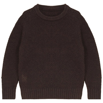 Calla Lili Boy Knit Round Neck Sweater - Brown