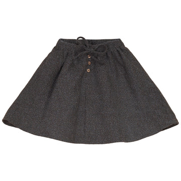 Calla Lili Girl Tweed Skirt With Draw String - Grey/Brown