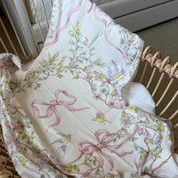 Little Threads The Label Rose Ribbon Garden Muslin Blanket