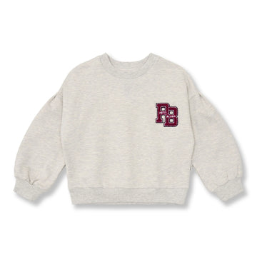 Petit Blush Easy Sweater Pb Logo - Grey Melange