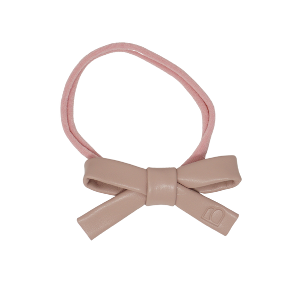 Bandeau Pink Baby Nylon Band Embossed Leather ( FINAL SALE )