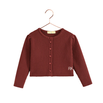 Retro Kid Emerson Baby Cardigan - Burgundy