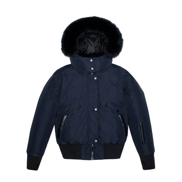 Ellabee Adelle Canvas Bomber Blue-Fox (F243010/3011B)