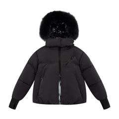 Ellabee Stella Down Fur Jacket Black Fox