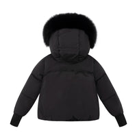 Ellabee Stella Down Fur Jacket Black Fox